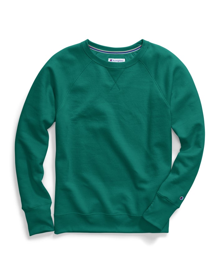 Champion Powerblend Fleece Classic Crew - Naisten Turkoosi Collegepaita - Suomi 2084317-EV